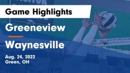 Greeneview  vs Waynesville  Game Highlights - Aug. 24, 2022