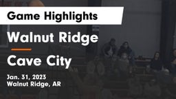 Walnut Ridge  vs Cave City  Game Highlights - Jan. 31, 2023