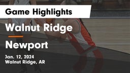 Walnut Ridge  vs Newport  Game Highlights - Jan. 12, 2024