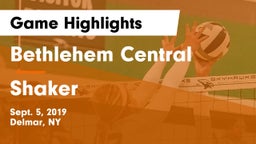 Bethlehem Central  vs Shaker  Game Highlights - Sept. 5, 2019