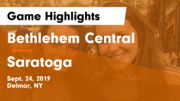 Bethlehem Central  vs Saratoga  Game Highlights - Sept. 24, 2019
