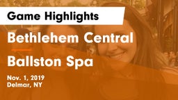 Bethlehem Central  vs Ballston Spa  Game Highlights - Nov. 1, 2019