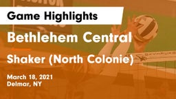 Bethlehem Central  vs Shaker  (North Colonie) Game Highlights - March 18, 2021