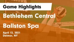 Bethlehem Central  vs Ballston Spa  Game Highlights - April 13, 2021