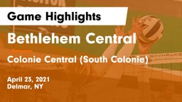 Bethlehem Central  vs Colonie Central  (South Colonie) Game Highlights - April 23, 2021
