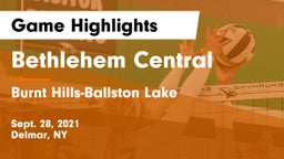 Bethlehem Central  vs Burnt Hills-Ballston Lake  Game Highlights - Sept. 28, 2021