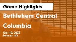 Bethlehem Central  vs Columbia  Game Highlights - Oct. 10, 2023