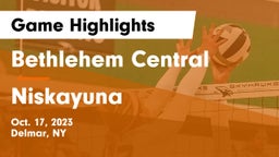 Bethlehem Central  vs Niskayuna  Game Highlights - Oct. 17, 2023