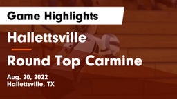 Hallettsville  vs Round Top Carmine Game Highlights - Aug. 20, 2022