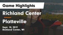 Richland Center  vs Platteville  Game Highlights - Sept. 10, 2019