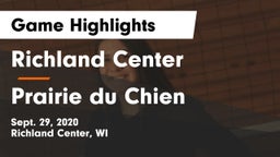 Richland Center  vs Prairie du Chien  Game Highlights - Sept. 29, 2020