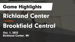 Richland Center  vs Brookfield Central  Game Highlights - Oct. 1, 2022