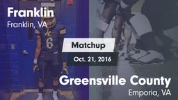 Matchup: Franklin vs. Greensville County  2016