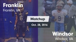 Matchup: Franklin vs. Windsor  2016