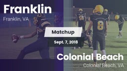 Matchup: Franklin vs. Colonial Beach  2018