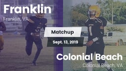 Matchup: Franklin vs. Colonial Beach  2019