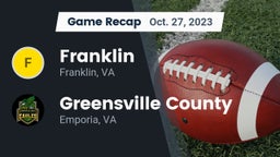 Recap: Franklin  vs. Greensville County  2023