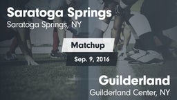 Matchup: Saratoga Springs vs. Guilderland  2016