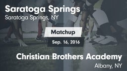 Matchup: Saratoga Springs vs. Christian Brothers Academy  2016