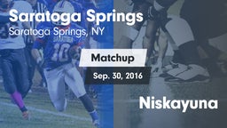 Matchup: Saratoga Springs vs. Niskayuna  2016