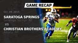 Recap: Saratoga Springs  vs. Christian Brothers Academy  2015