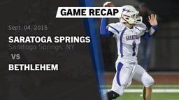 Recap: Saratoga Springs  vs. Bethlehem 2015