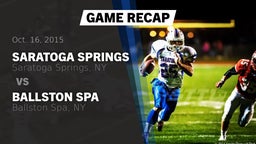 Recap: Saratoga Springs  vs. Ballston Spa  2015