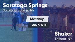 Matchup: Saratoga Springs vs. Shaker  2016