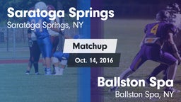 Matchup: Saratoga Springs vs. Ballston Spa  2016