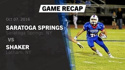Recap: Saratoga Springs  vs. Shaker  2016