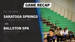 Recap: Saratoga Springs  vs. Ballston Spa  2016