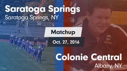 Matchup: Saratoga Springs vs. Colonie Central  2016