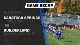 Recap: Saratoga Springs  vs. Guilderland  2016