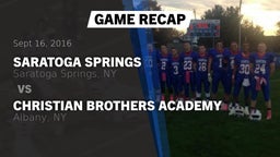 Recap: Saratoga Springs  vs. Christian Brothers Academy  2016
