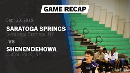 Recap: Saratoga Springs  vs. Shenendehowa  2016