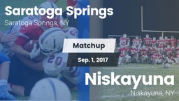 Matchup: Saratoga Springs vs. Niskayuna  2017