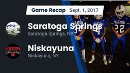Recap: Saratoga Springs  vs. Niskayuna  2017