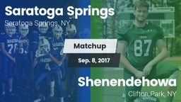 Matchup: Saratoga Springs vs. Shenendehowa  2017