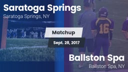 Matchup: Saratoga Springs vs. Ballston Spa  2017