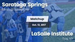 Matchup: Saratoga Springs vs. LaSalle Institute  2017