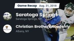 Recap: Saratoga Springs  vs. Christian Brothers Academy  2018