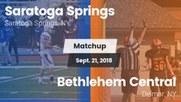 Matchup: Saratoga Springs vs. Bethlehem Central  2018
