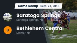 Recap: Saratoga Springs  vs. Bethlehem Central  2018