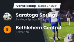 Recap: Saratoga Springs  vs. Bethlehem Central  2021