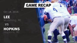 Recap: Lee  vs. Hopkins  2016