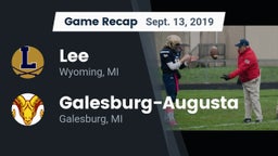 Recap: Lee  vs. Galesburg-Augusta  2019
