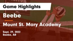 Beebe  vs Mount St. Mary Academy Game Highlights - Sept. 29, 2022