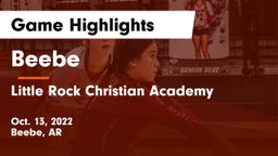 Beebe  vs Little Rock Christian Academy  Game Highlights - Oct. 13, 2022