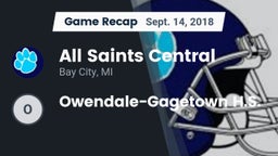 Recap: All Saints Central  vs. Owendale-Gagetown H.S. 2018