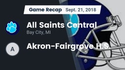Recap: All Saints Central  vs. Akron-Fairgrove H.S. 2018